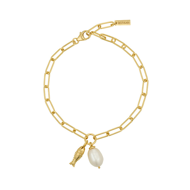 OF THE SEA FISH AND PEARL BRACELET