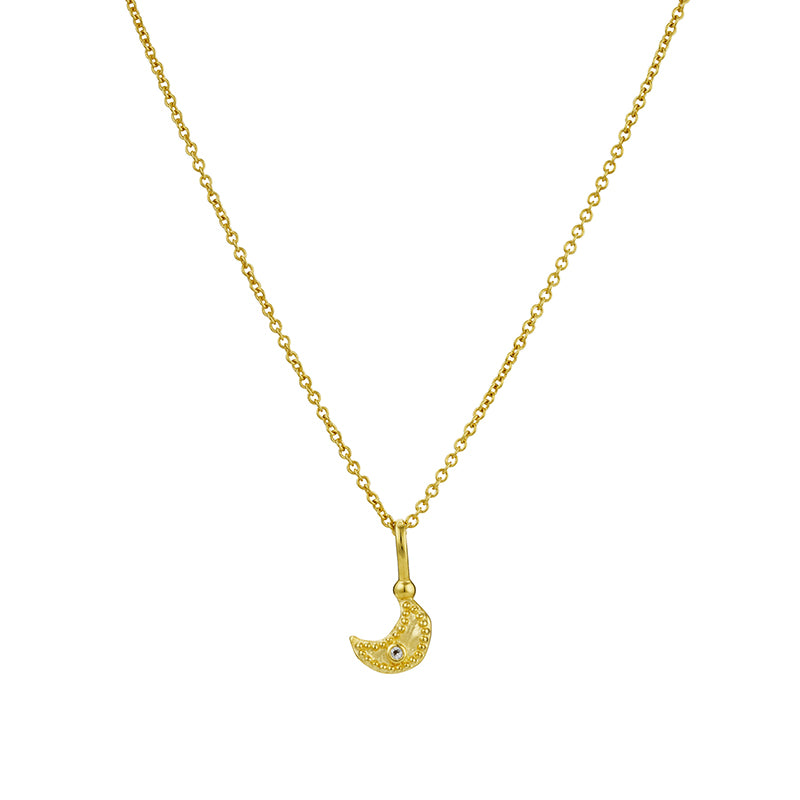 NIGHT SKY MOON CHARM NECKLACE