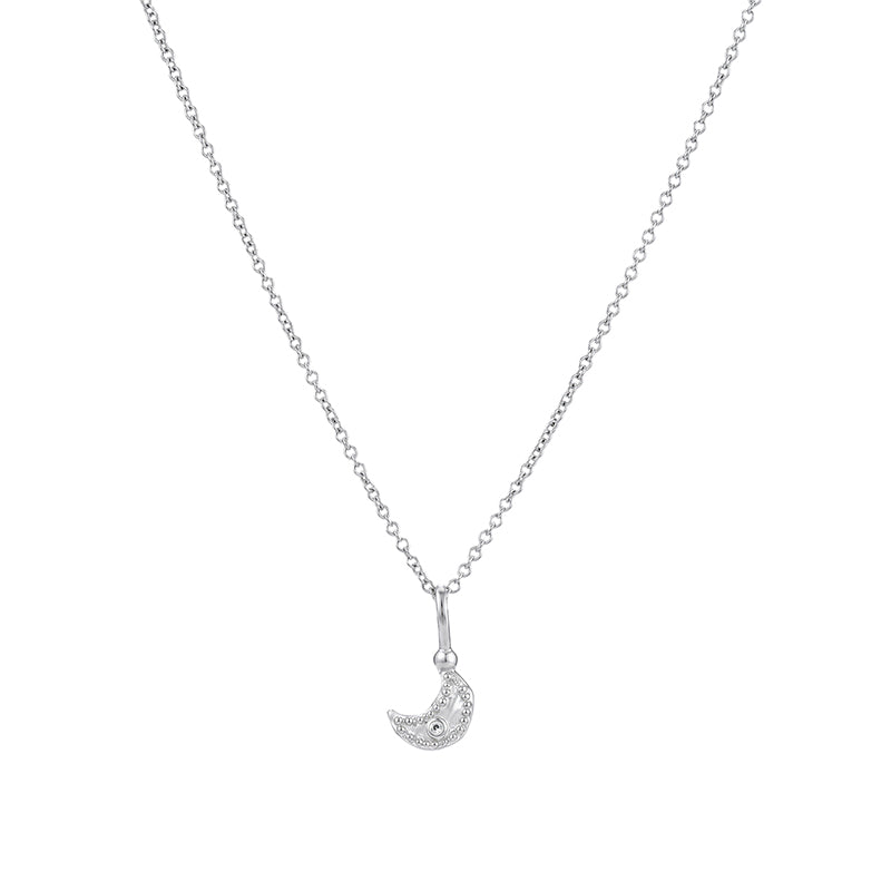 NIGHT SKY MOON CHARM NECKLACE
