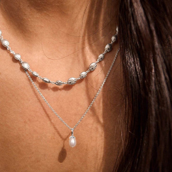 OCEAN DREAMER PERAL CHARM NECKLACE