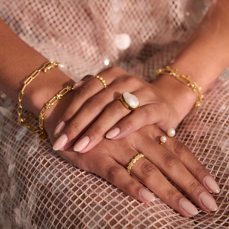 OF THE SEA BAROQUE PEARL RING