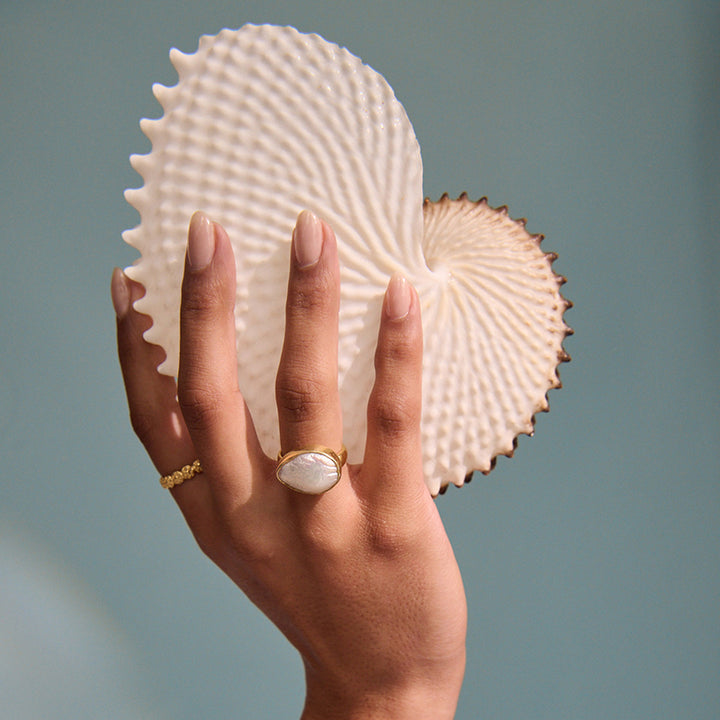 OF THE SEA BAROQUE PEARL RING
