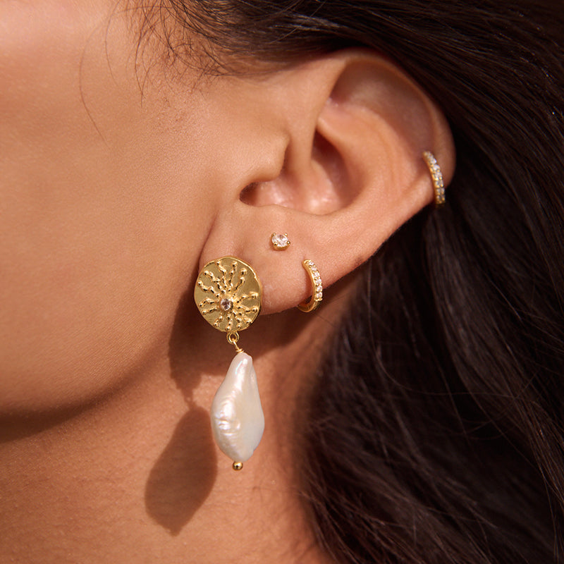 OF THE SEA BAROQUE PEARL EARRING