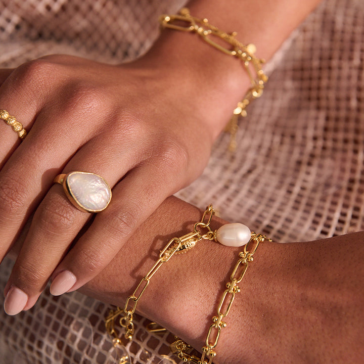 OF THE SEA FISH AND PEARL BRACELET