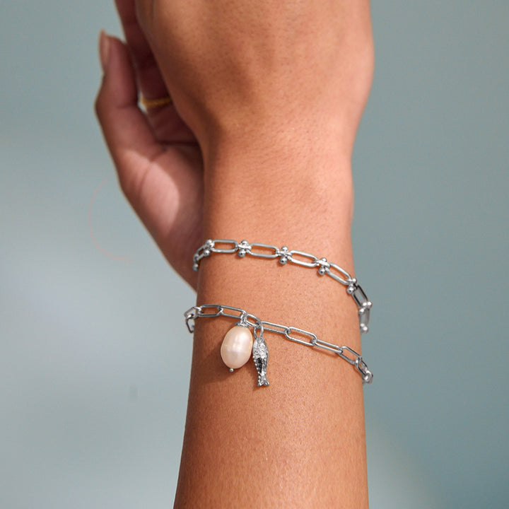 OF THE SEA FISH AND PEARL BRACELET
