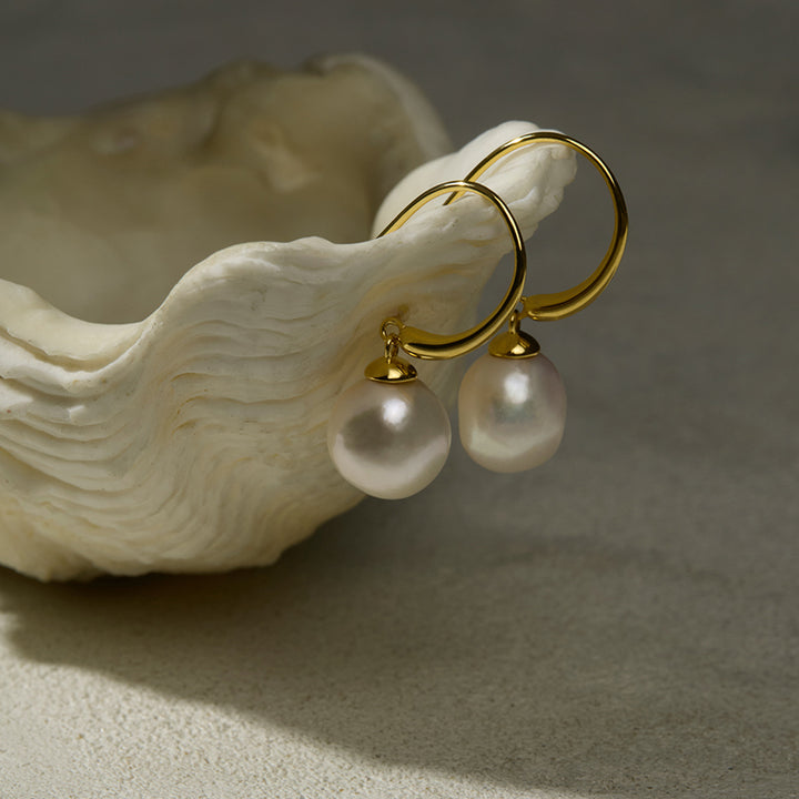 OCEAN GLOW & PEARL EARRING