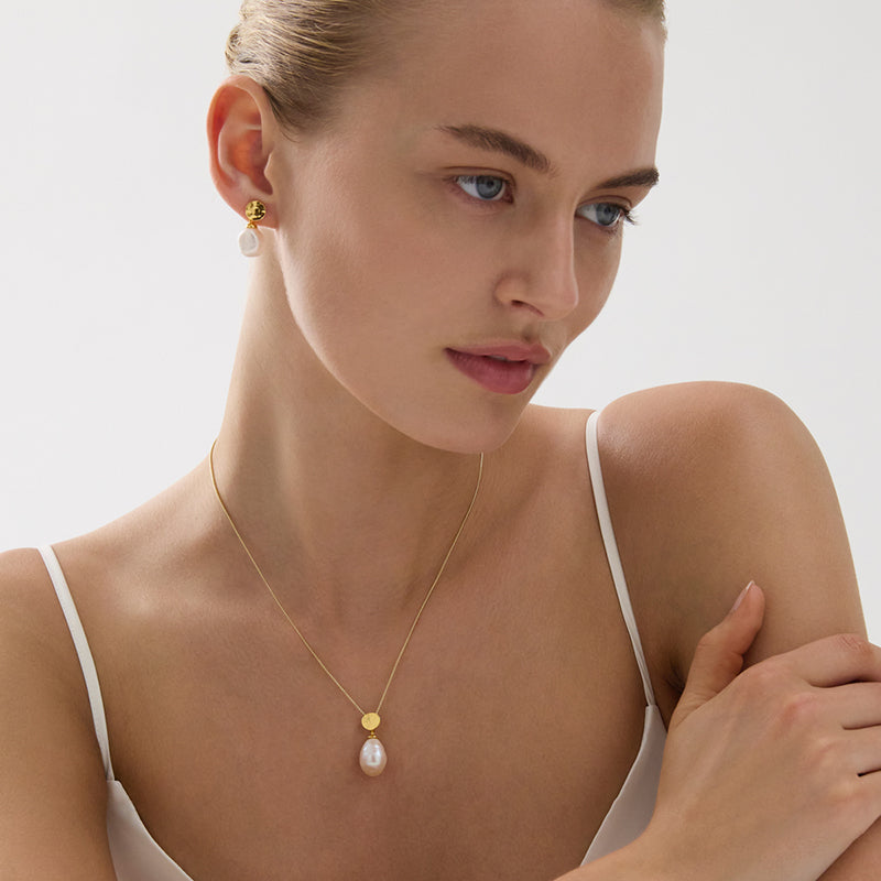OCEAN DRIFT & PEARL EARRING