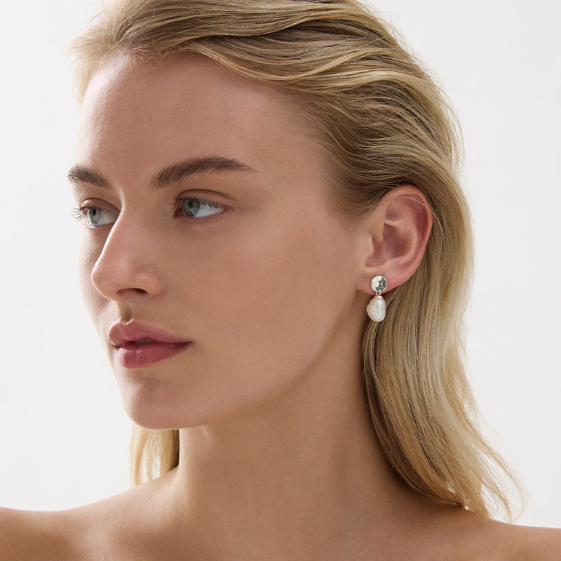OCEAN DRIFT & PEARL EARRING