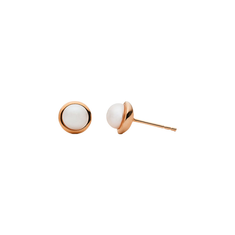 MOONBEAM & PEARL STUD EARRING