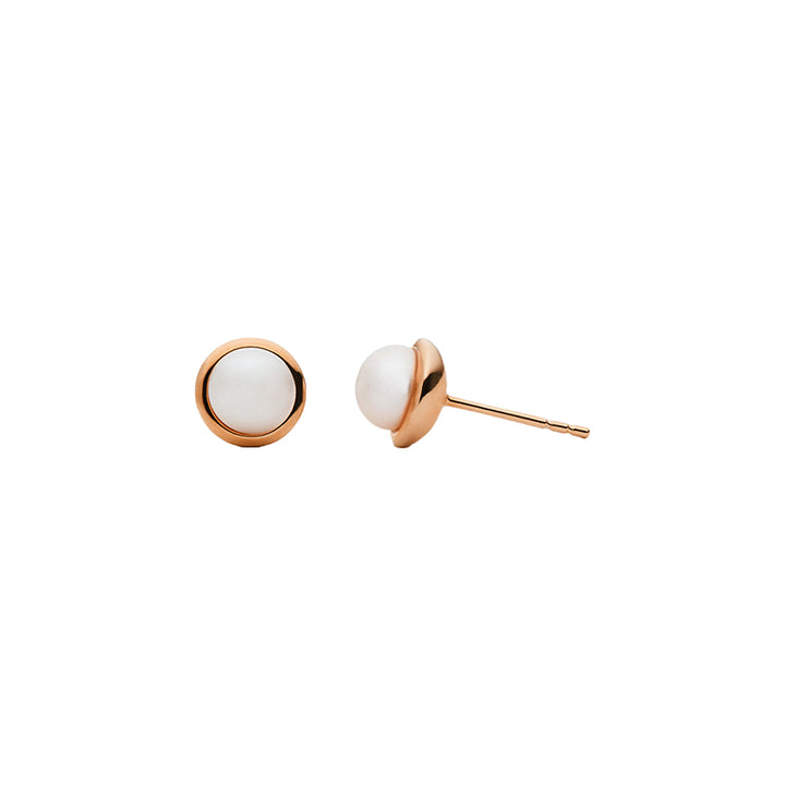 MOONBEAM & PEARL STUD EARRING