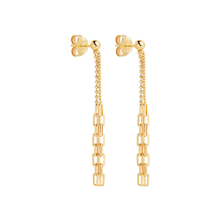 STARDUST DOUBLE CHAIN LINK EARRINGS