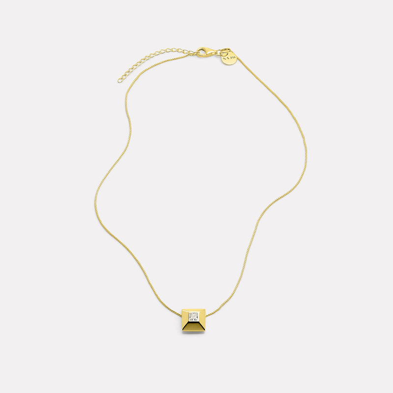 HALO CUBIC ZIRCONIA NECKLACE