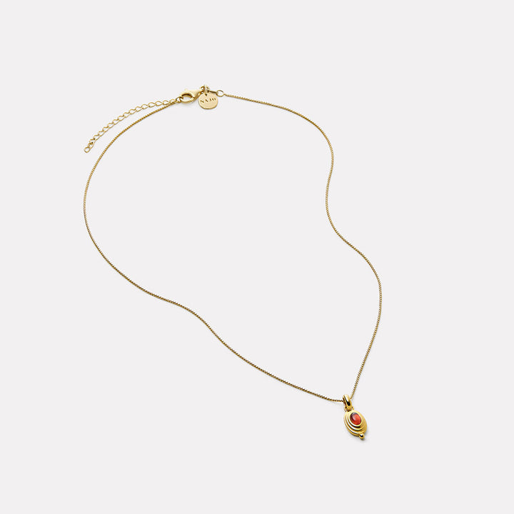 HORIZON GARNET NECKLACE