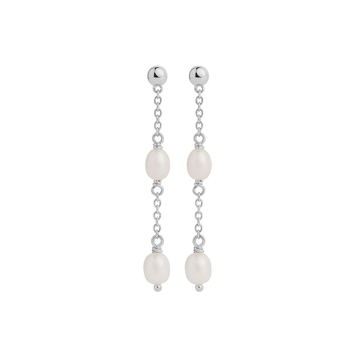 TIDAL WHISPER DOUBLE PEARL EARRING