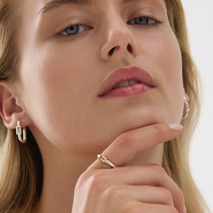 SKYE 2-TONE CUBIC ZIRCONIA RING