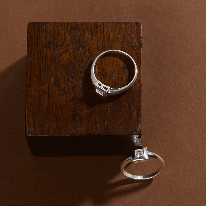 HALO CUBIC ZIRCONIA RING
