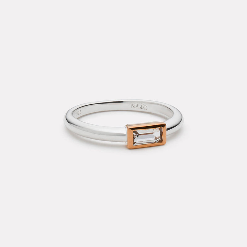 SKYE 2-TONE CUBIC ZIRCONIA RING