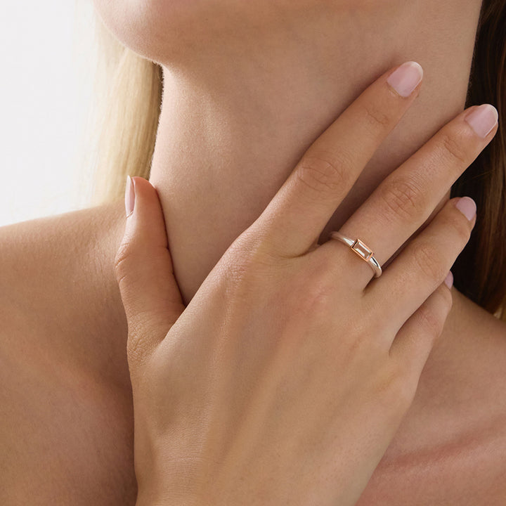 SKYE 2-TONE CUBIC ZIRCONIA RING