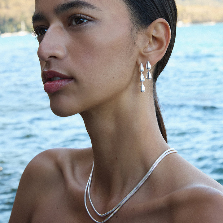 LIORA DOUBLE DROP STUD EARRING