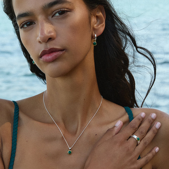 SOLACE GREEN ONYX RING