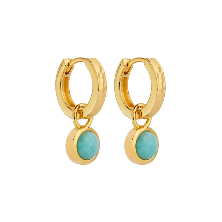 SOLACE AMAZONITE HUGGIE EARRING