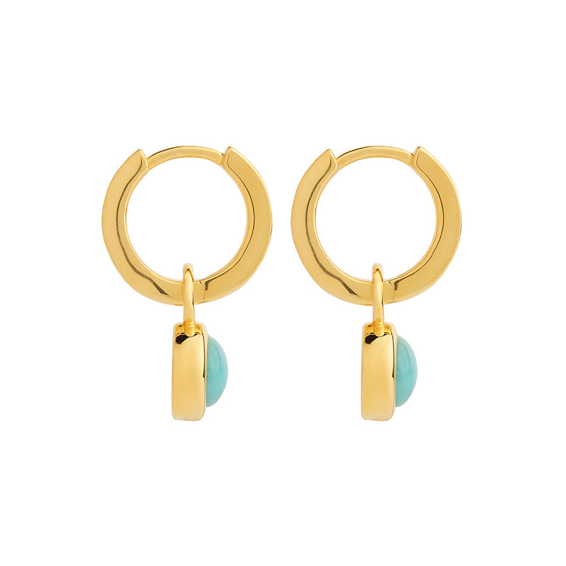 SOLACE AMAZONITE HUGGIE EARRING