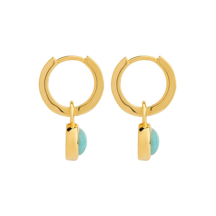 SOLACE AMAZONITE HUGGIE EARRING