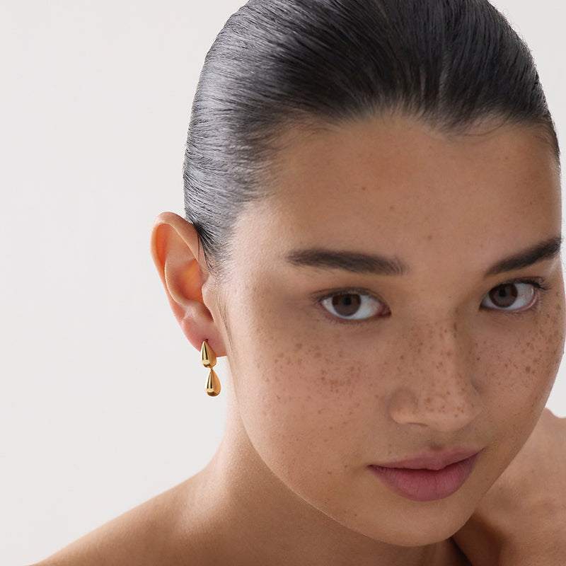 LIORA DOUBLE DROP STUD EARRING