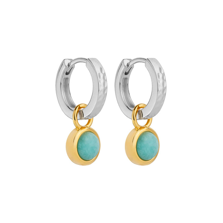SOLACE AMAZONITE HUGGIE EARRING