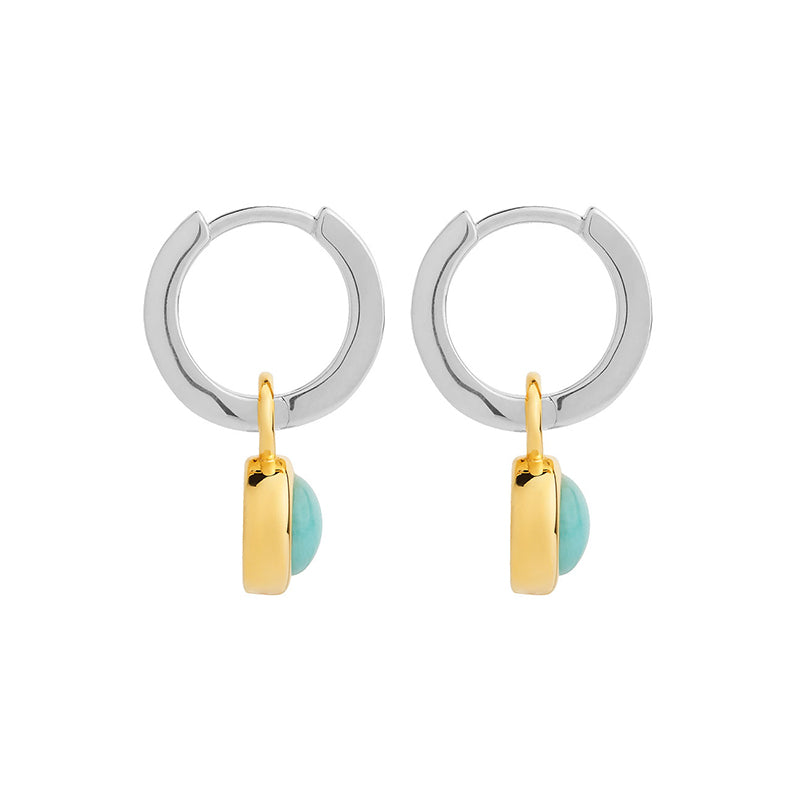SOLACE AMAZONITE HUGGIE EARRING
