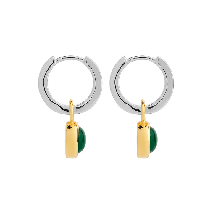 SOLACE GREEN ONYX HUGGIE EARRING