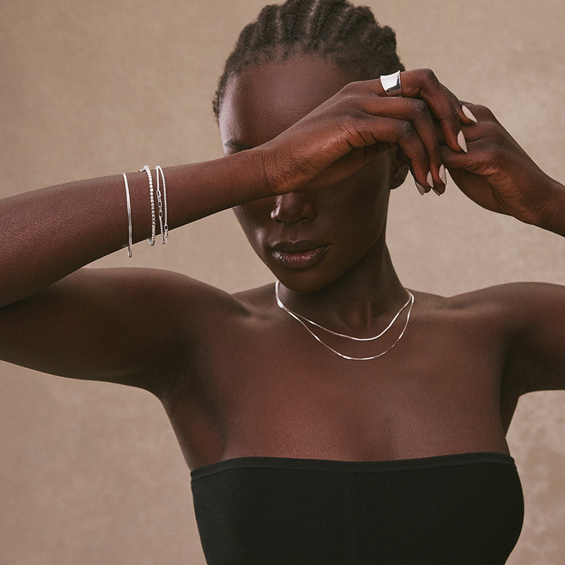 STARDUST LAYERED CHAIN AND LINK BRACELET