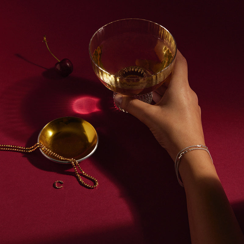 STARDUST LAYERED CHAIN AND LINK BRACELET