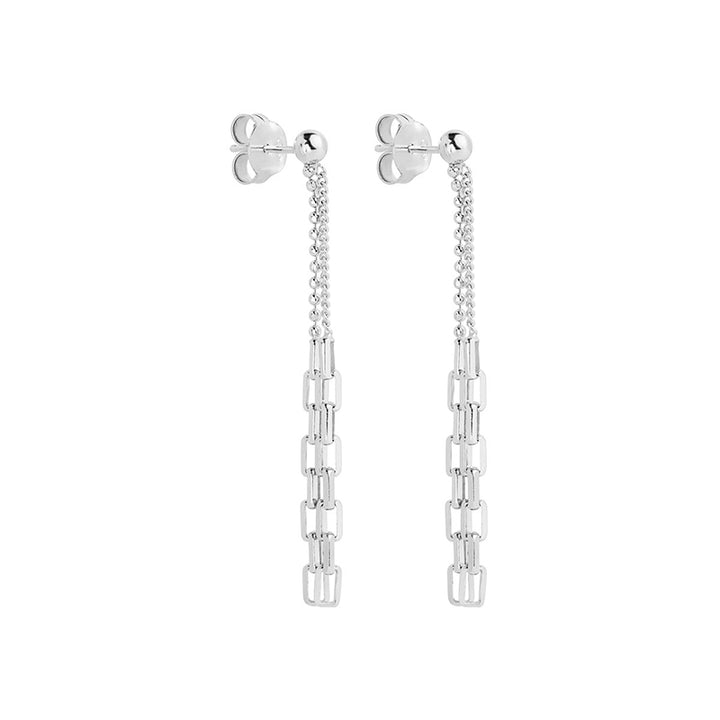 STARDUST DOUBLE CHAIN LINK EARRINGS