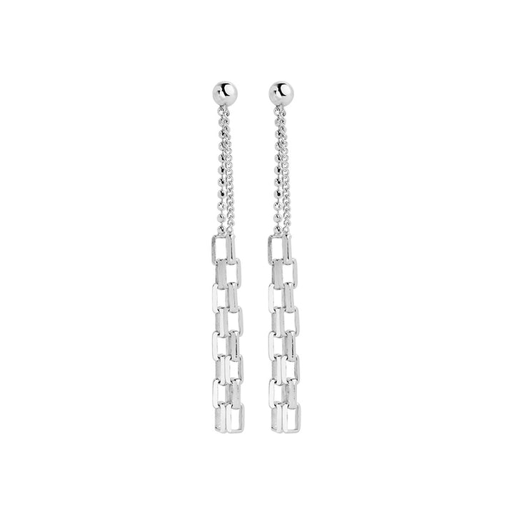 STARDUST DOUBLE CHAIN LINK EARRINGS
