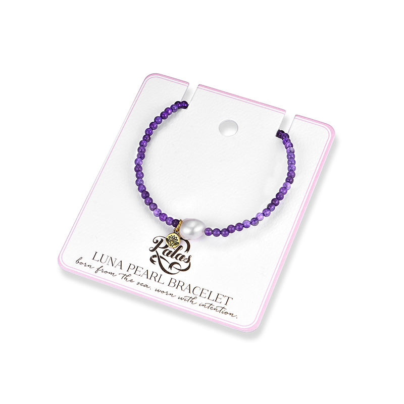 AMETHYST 'PROTECTION' LUNA PEARL BRACELET