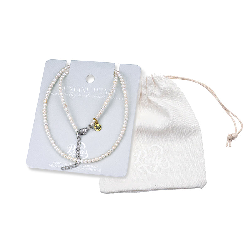 PEARL 'PROSPERITY & INNER PEACE' HEALING GEM NECKLACE