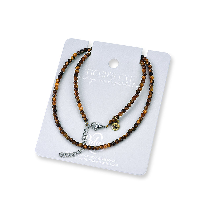 TIGER'S EYE 'COURAGE & PROTECTION' HEALING GEM NECKLACE