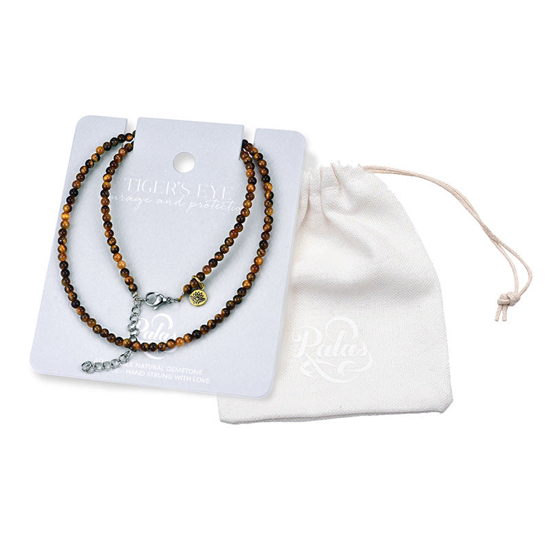 TIGER'S EYE 'COURAGE & PROTECTION' HEALING GEM NECKLACE