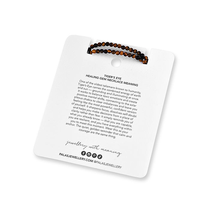 TIGER'S EYE 'COURAGE & PROTECTION' HEALING GEM NECKLACE