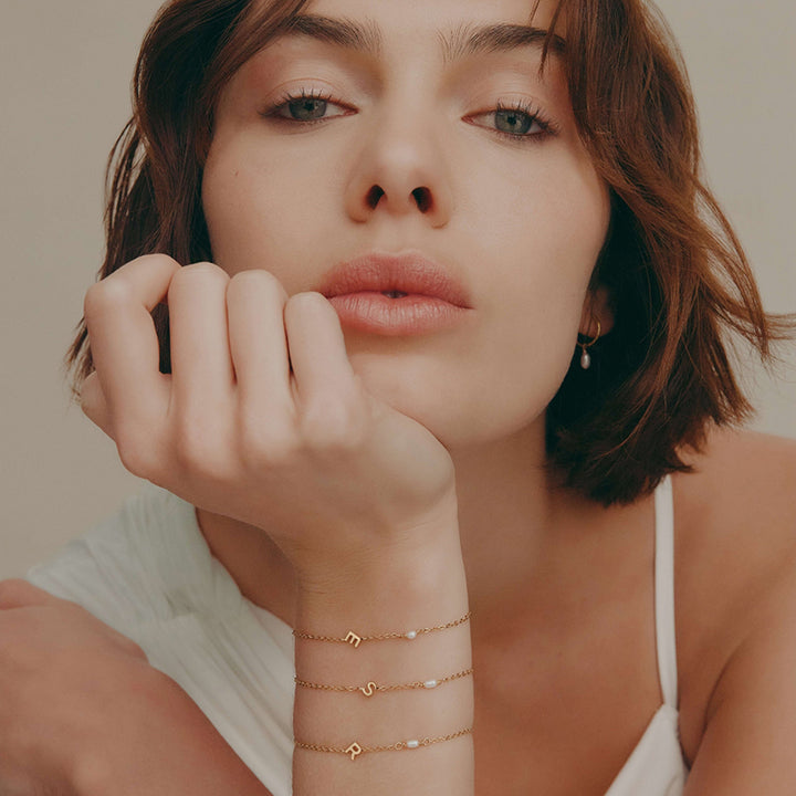 PEARL LETTER BRACELET