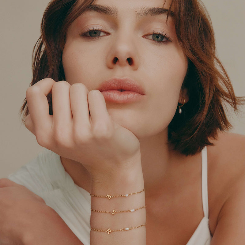 PEARL LETTER BRACELET