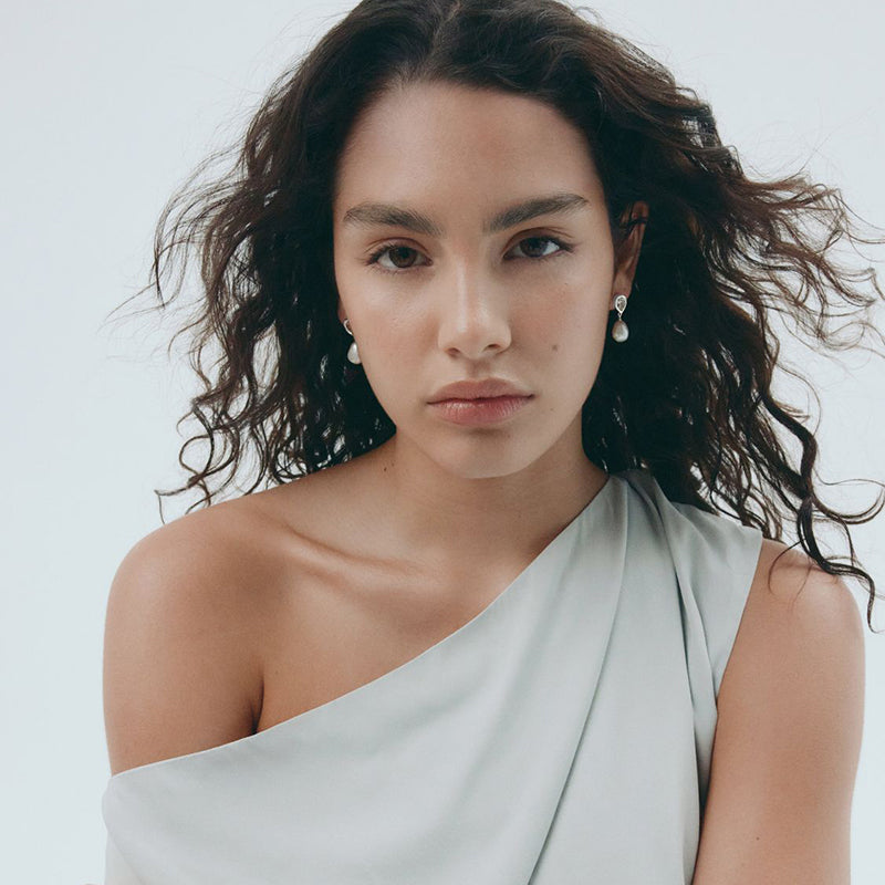 EROS PEAR & PEARL EARRINGS