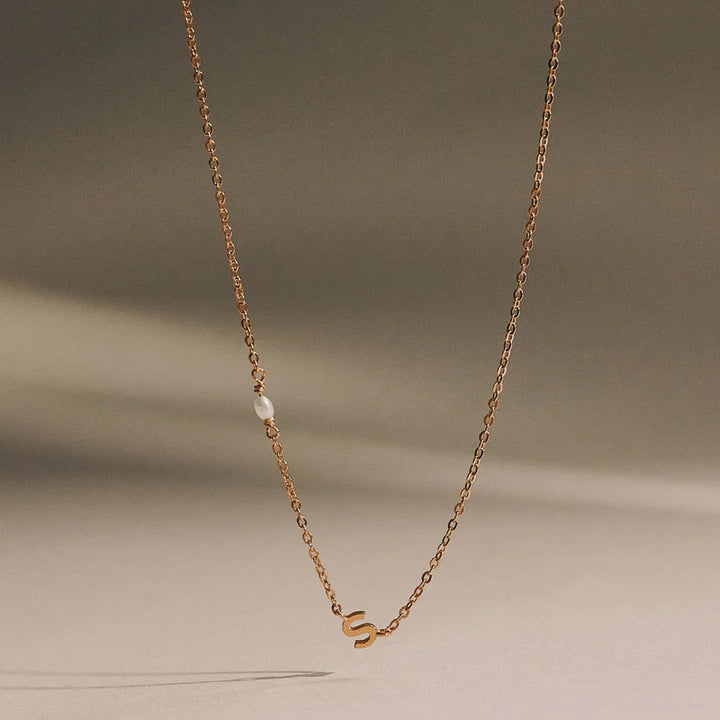 PEARL LETTER NECKLACE