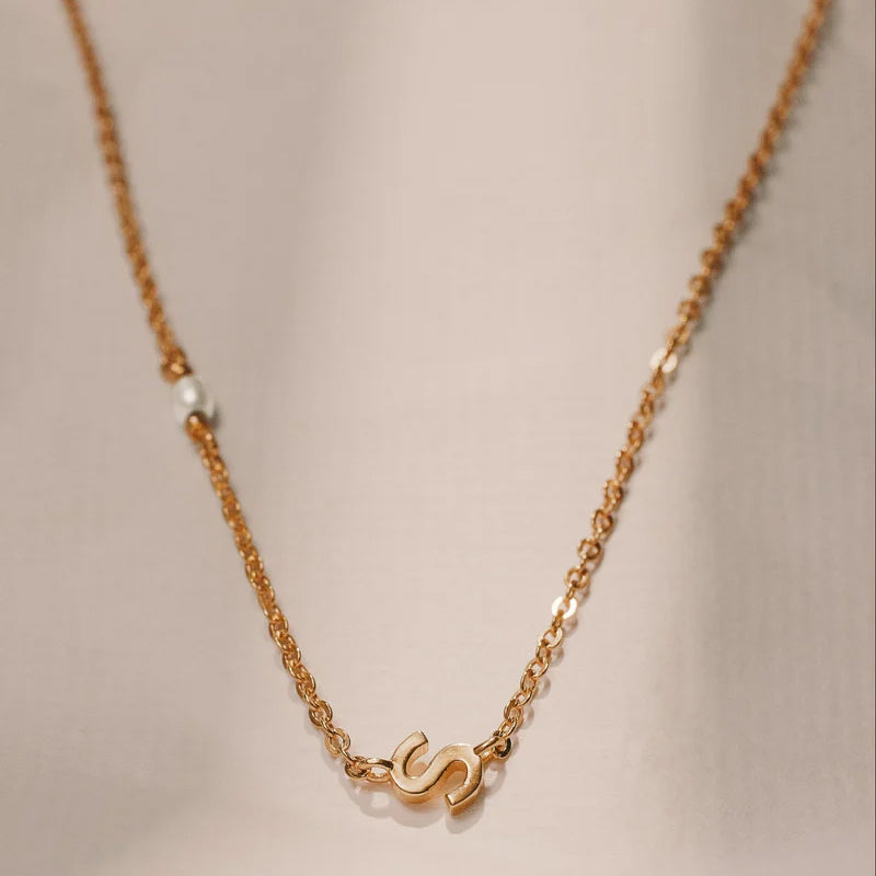 PEARL LETTER NECKLACE
