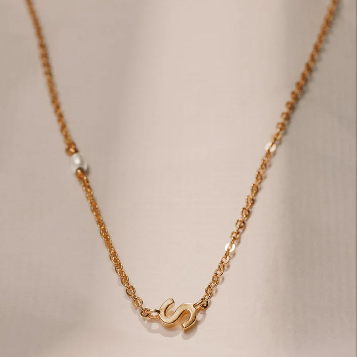 PEARL LETTER NECKLACE