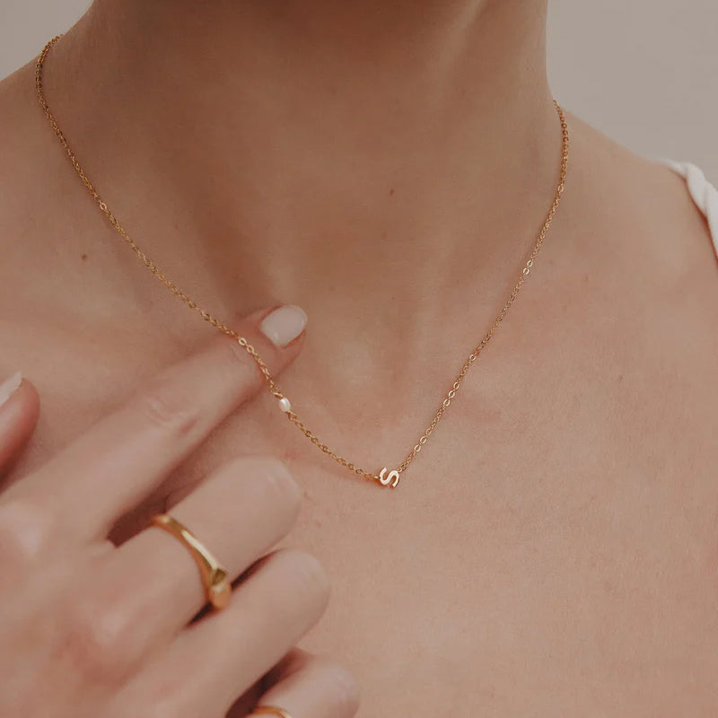 PEARL LETTER NECKLACE