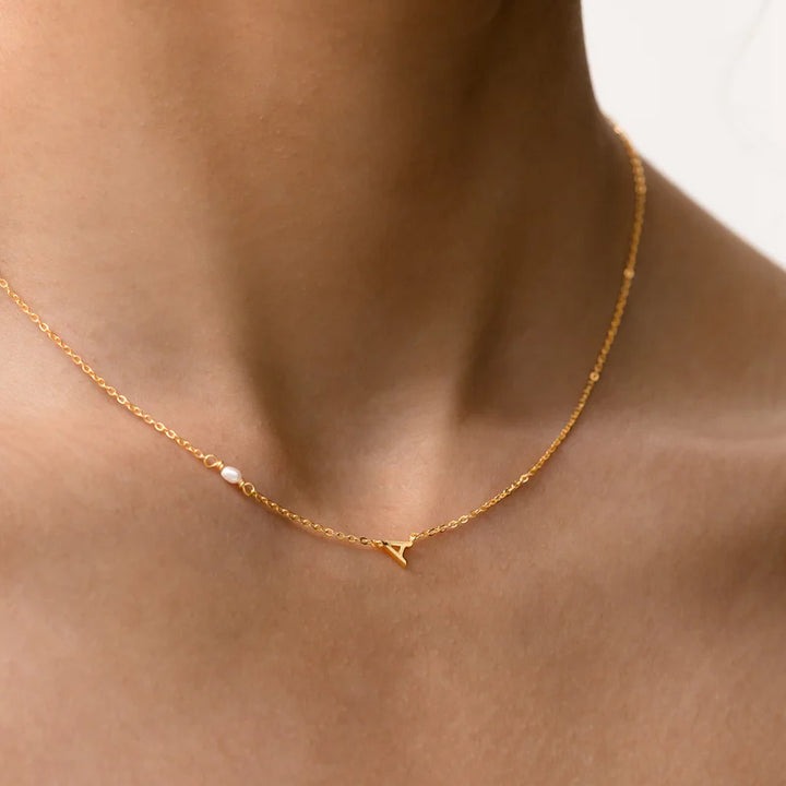 PEARL LETTER NECKLACE