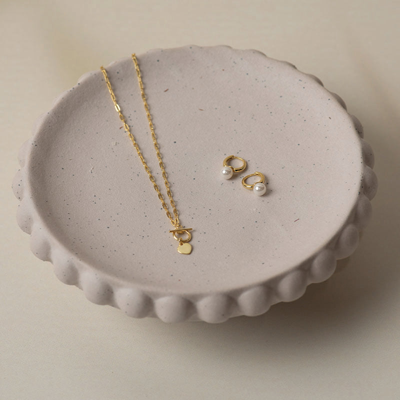 HOOP EARRINGS WITH PEARL