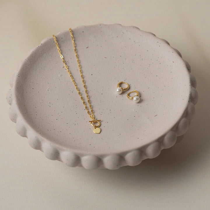 HOOP EARRINGS WITH PEARL